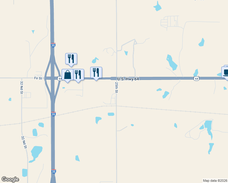 map of restaurants, bars, coffee shops, grocery stores, and more near 407 25th Street in Perry