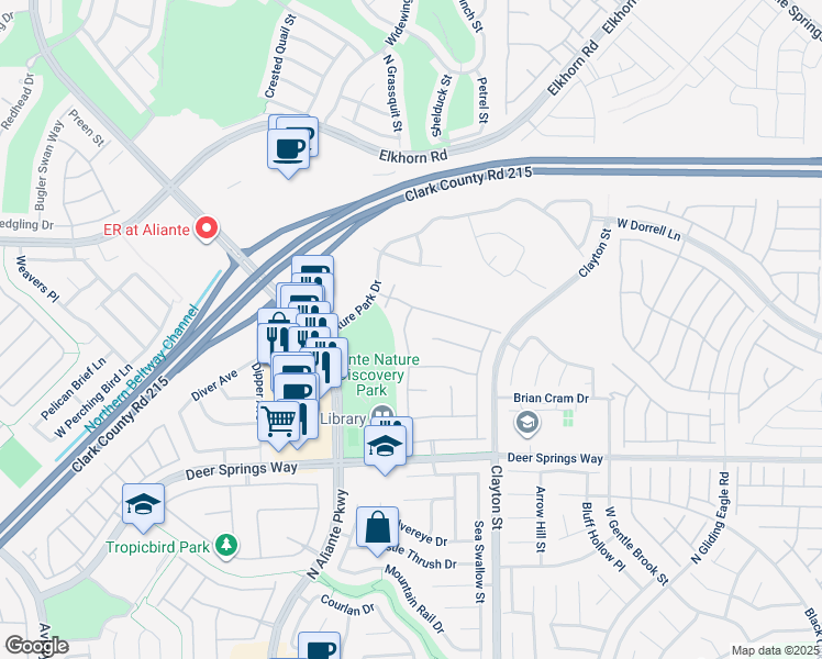 map of restaurants, bars, coffee shops, grocery stores, and more near 7008 Arcadia Creek Street in North Las Vegas