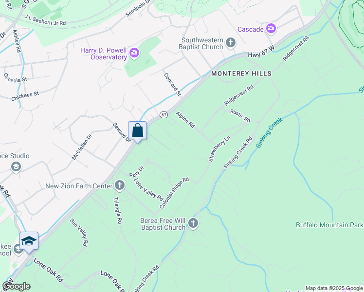 map of restaurants, bars, coffee shops, grocery stores, and more near 1840 Presswood Road in Johnson City