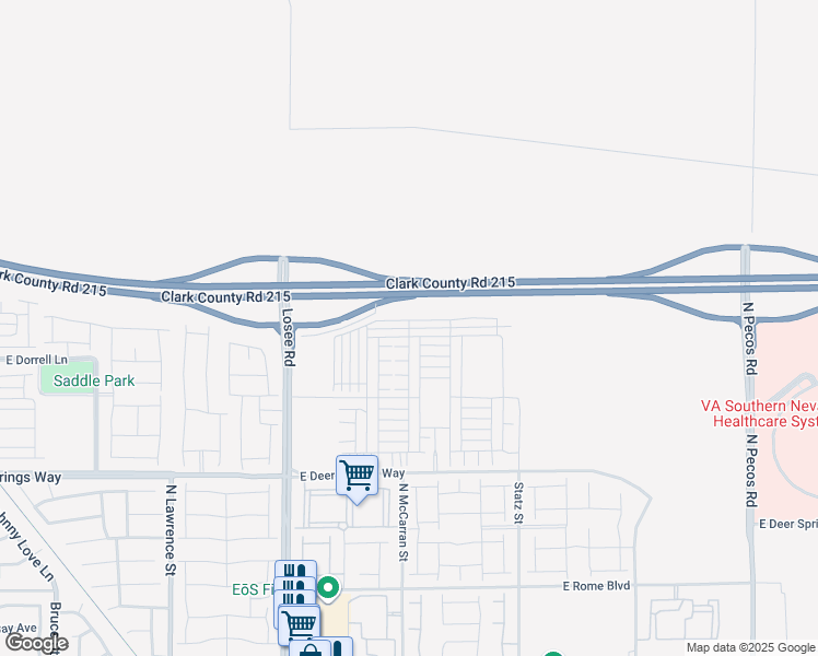 map of restaurants, bars, coffee shops, grocery stores, and more near Champagne Gold Avenue in North Las Vegas