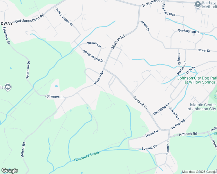 map of restaurants, bars, coffee shops, grocery stores, and more near 212 Sierra Court in Jonesborough