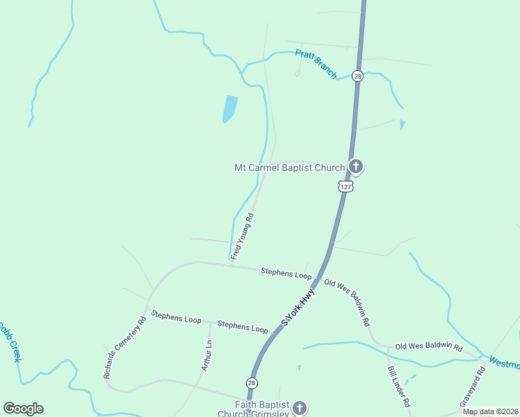 map of restaurants, bars, coffee shops, grocery stores, and more near 917 Fred Young Road in Jamestown