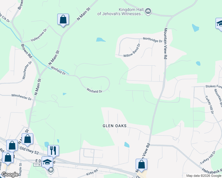 map of restaurants, bars, coffee shops, grocery stores, and more near 103 Cornwallis Court in King