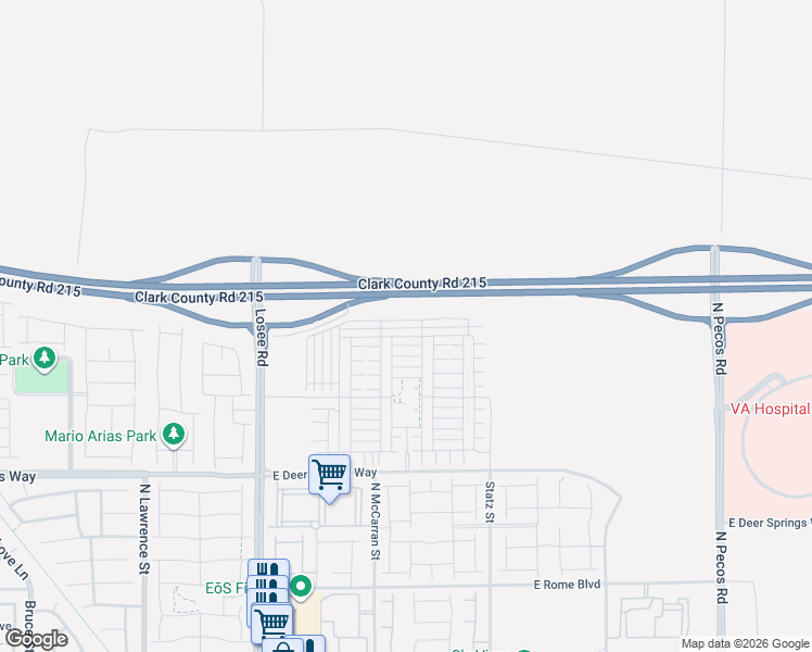 map of restaurants, bars, coffee shops, grocery stores, and more near Beautiful Belle Street in North Las Vegas