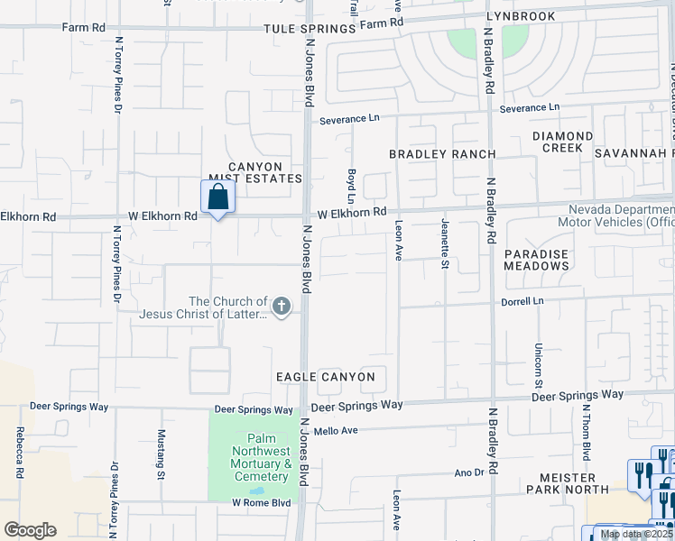 map of restaurants, bars, coffee shops, grocery stores, and more near 5912 Topaz Ledge Court in Las Vegas