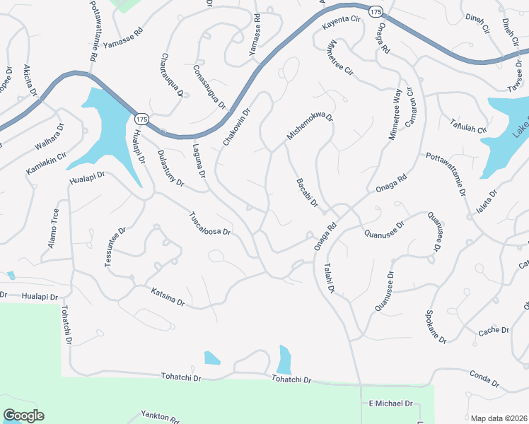 map of restaurants, bars, coffee shops, grocery stores, and more near 12 Chakowin Drive in Cherokee Village
