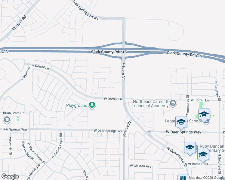 map of restaurants, bars, coffee shops, grocery stores, and more near 937 Hunter Shores Avenue in North Las Vegas