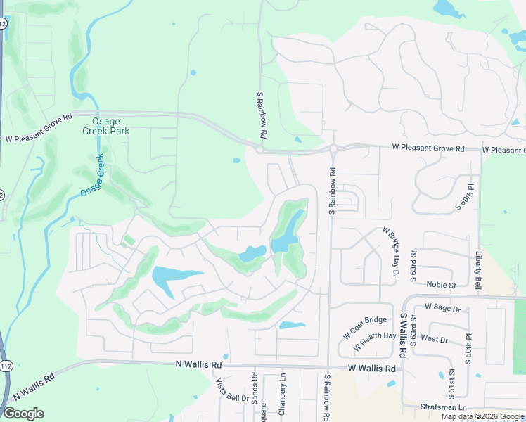 map of restaurants, bars, coffee shops, grocery stores, and more near 6719 West Shadow Valley Road in Rogers