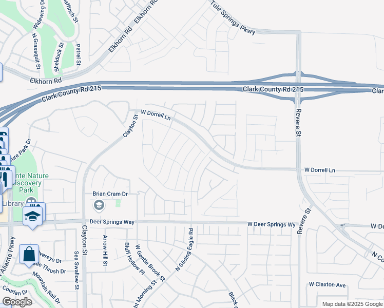 map of restaurants, bars, coffee shops, grocery stores, and more near 7010 Fossil Rim Street in North Las Vegas