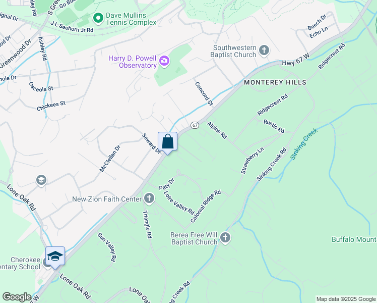 map of restaurants, bars, coffee shops, grocery stores, and more near 28 Cherokee Ridge Court in Johnson City