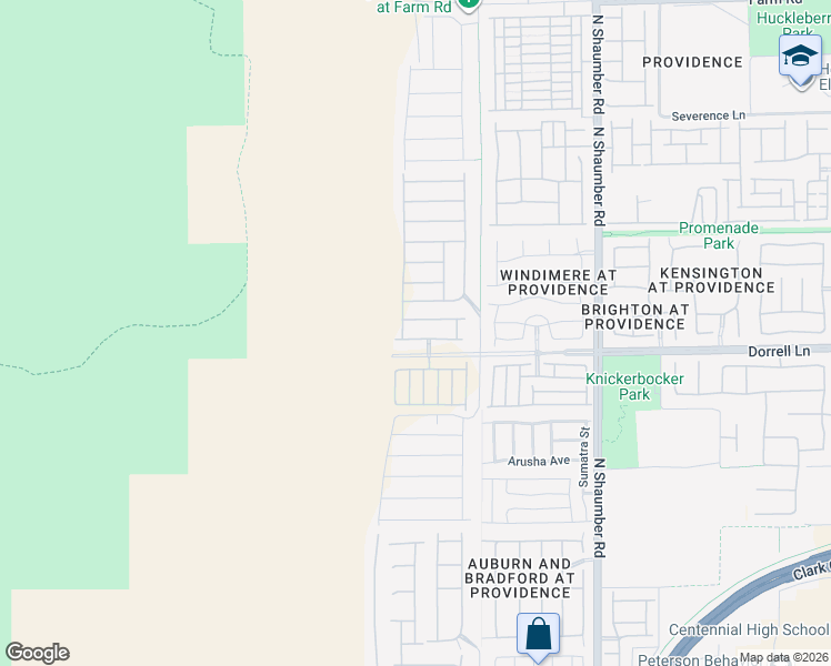 map of restaurants, bars, coffee shops, grocery stores, and more near Pole Line Road in Las Vegas