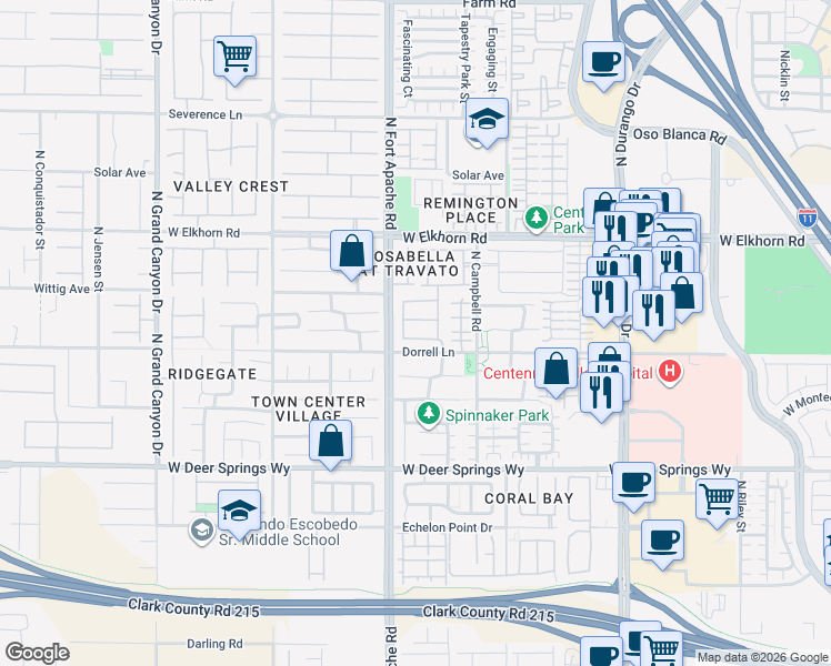 map of restaurants, bars, coffee shops, grocery stores, and more near 9149 Fish Tail Avenue in Las Vegas