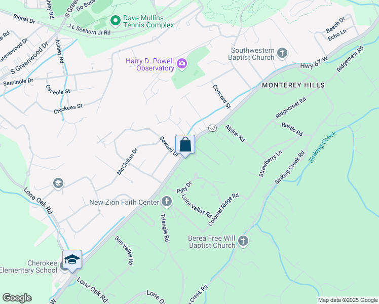 map of restaurants, bars, coffee shops, grocery stores, and more near 12 Cherokee Ridge Court in Johnson City