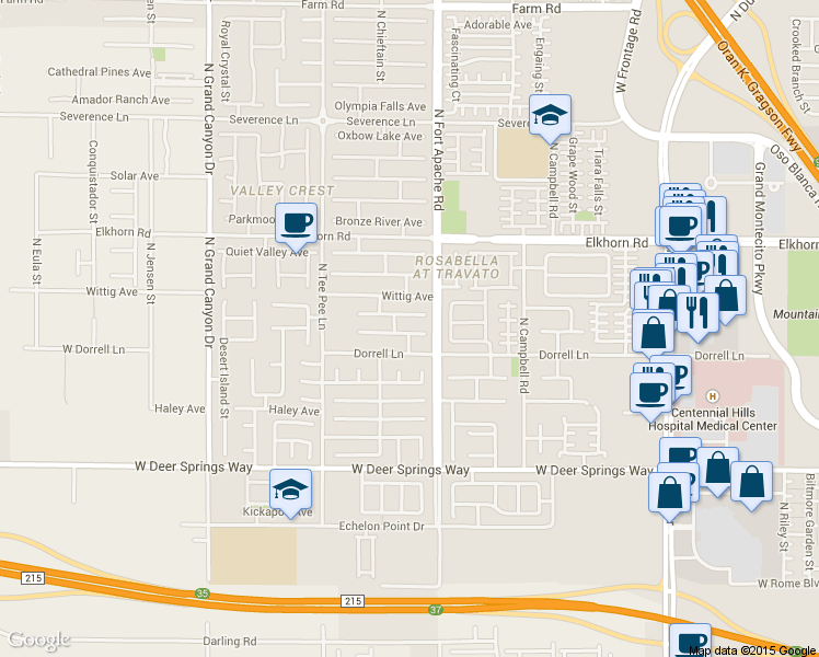 map of restaurants, bars, coffee shops, grocery stores, and more near 9214 Avon Park Avenue in Las Vegas