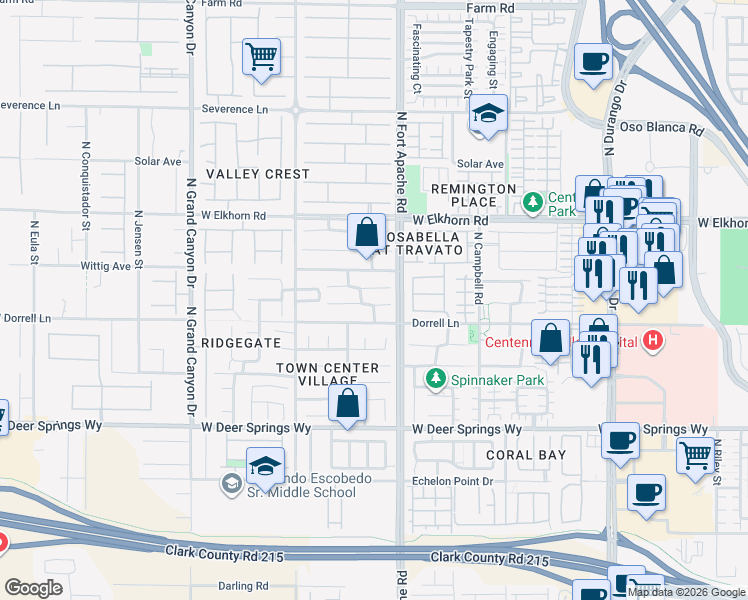 map of restaurants, bars, coffee shops, grocery stores, and more near 9226 Horseshoe Basin Avenue in Las Vegas