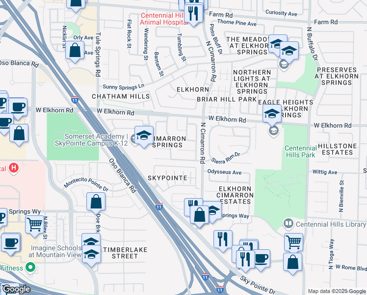 map of restaurants, bars, coffee shops, grocery stores, and more near 8003 Candlenut Avenue in Las Vegas
