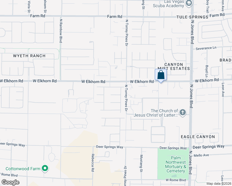 map of restaurants, bars, coffee shops, grocery stores, and more near 6435 Moss Agate Drive in Las Vegas