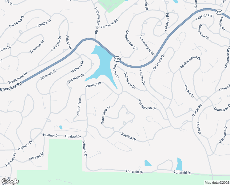 map of restaurants, bars, coffee shops, grocery stores, and more near 29 Hualapi Drive in Cherokee Village