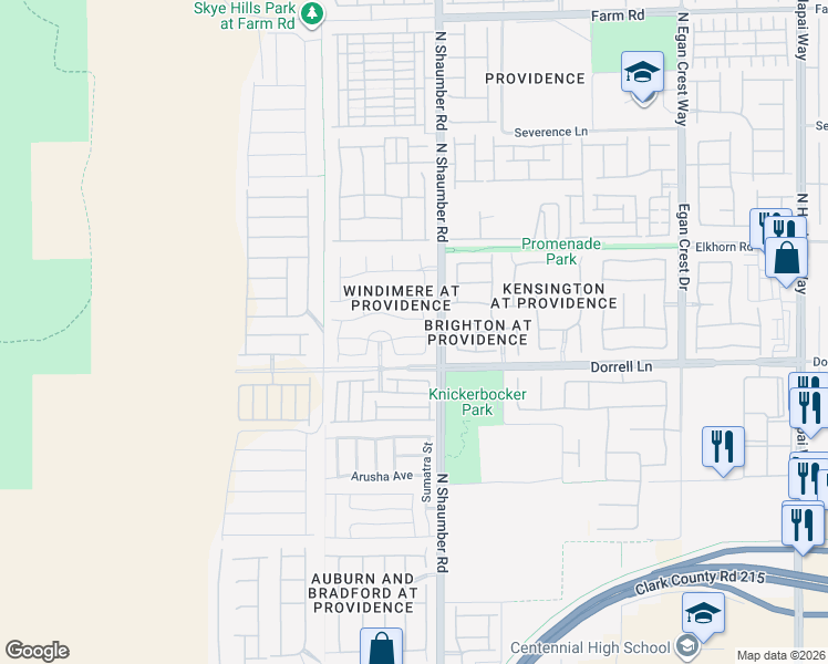 map of restaurants, bars, coffee shops, grocery stores, and more near 10720 Elfstrom Avenue in Las Vegas