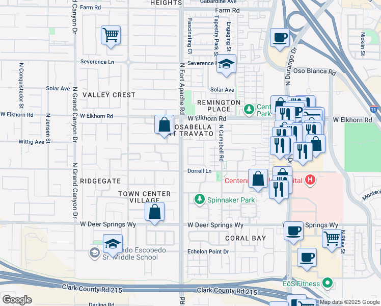 map of restaurants, bars, coffee shops, grocery stores, and more near 9156 Forest Wellow Avenue in Las Vegas