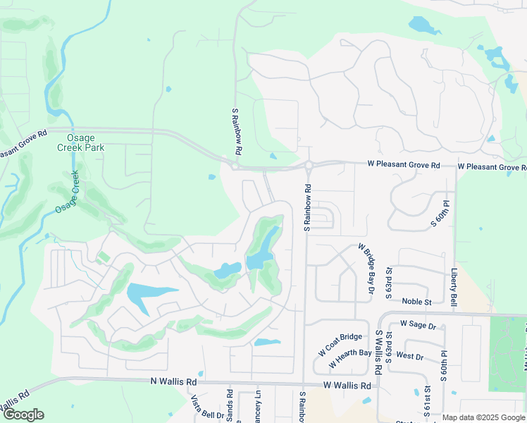 map of restaurants, bars, coffee shops, grocery stores, and more near 6704 West Shadow Valley Road in Rogers