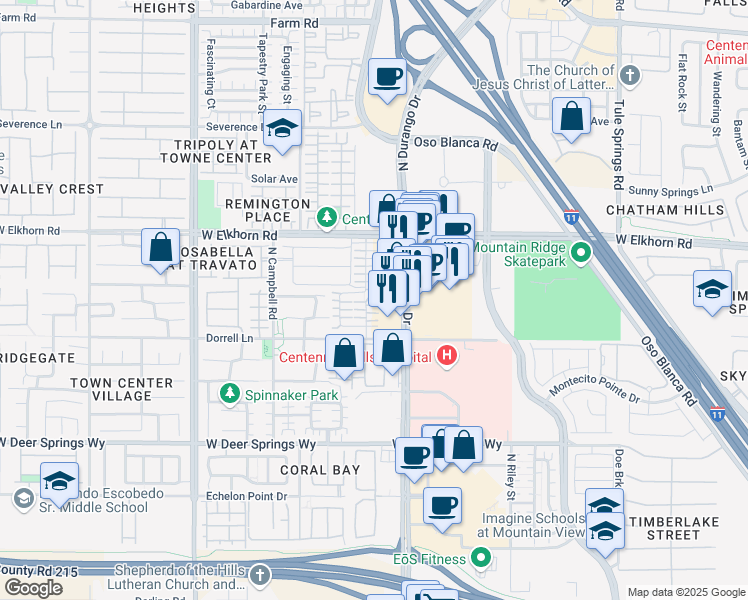 map of restaurants, bars, coffee shops, grocery stores, and more near 8945 Candice Lee Court in Las Vegas