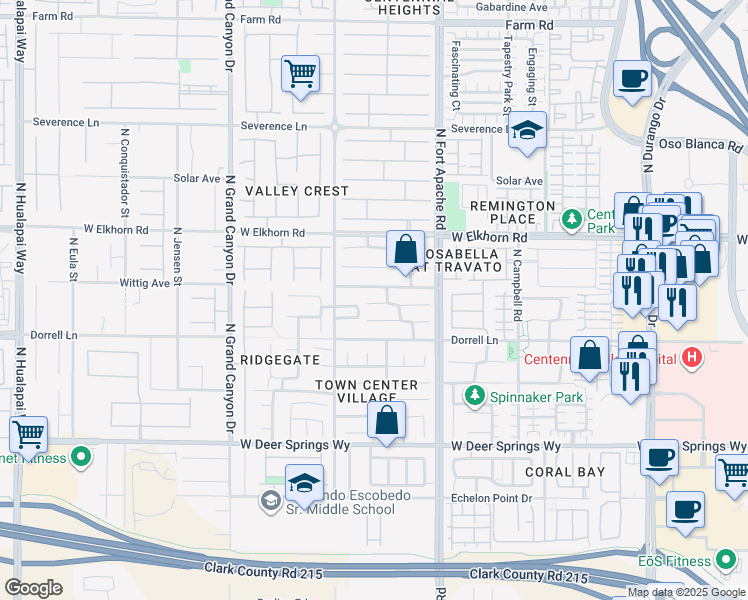 map of restaurants, bars, coffee shops, grocery stores, and more near 9246 Avon Park Avenue in Las Vegas
