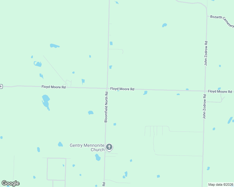 map of restaurants, bars, coffee shops, grocery stores, and more near 22443 Floyd Moore Road in Gentry