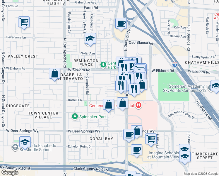 map of restaurants, bars, coffee shops, grocery stores, and more near 8949 Brian Christopher Avenue in Las Vegas