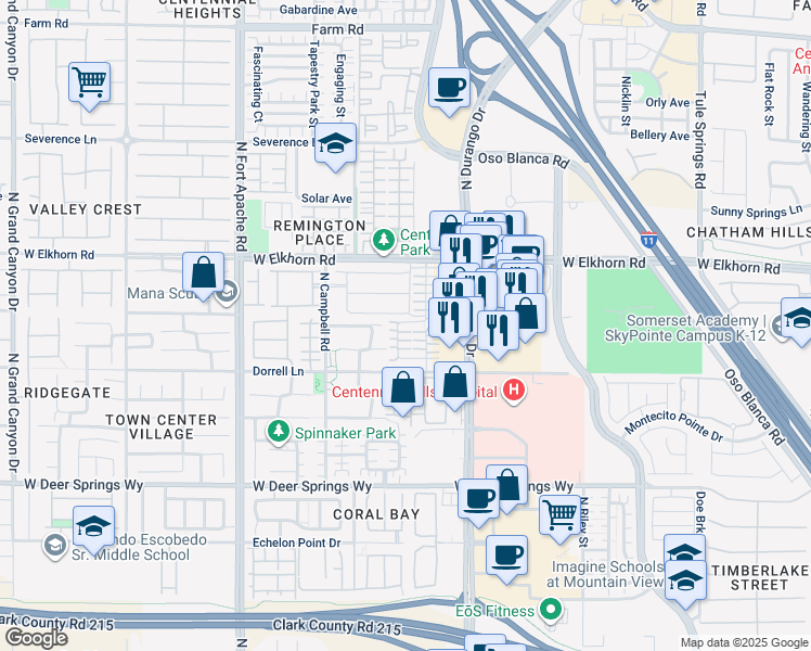 map of restaurants, bars, coffee shops, grocery stores, and more near 8949 Brian Christopher Avenue in Las Vegas