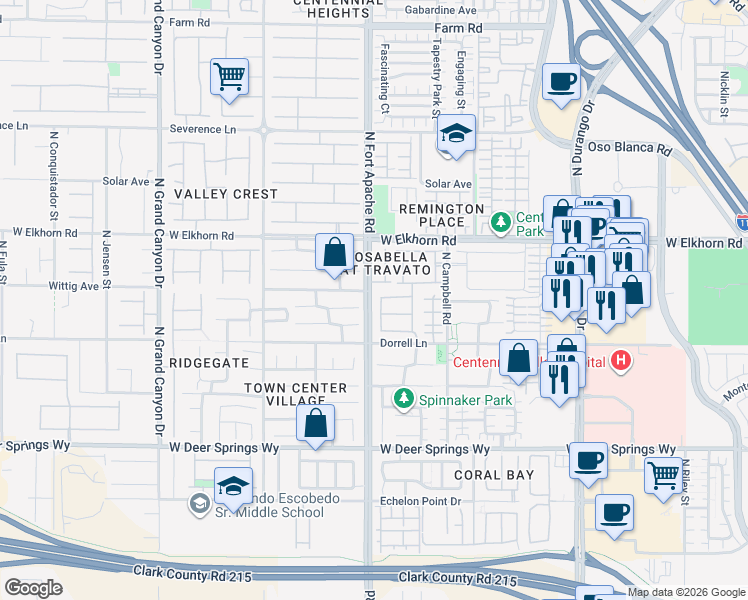 map of restaurants, bars, coffee shops, grocery stores, and more near 9149 Fish Tail Avenue in Las Vegas