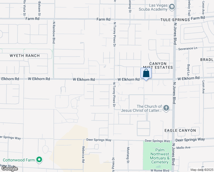 map of restaurants, bars, coffee shops, grocery stores, and more near 6435 Moss Agate Drive in Las Vegas