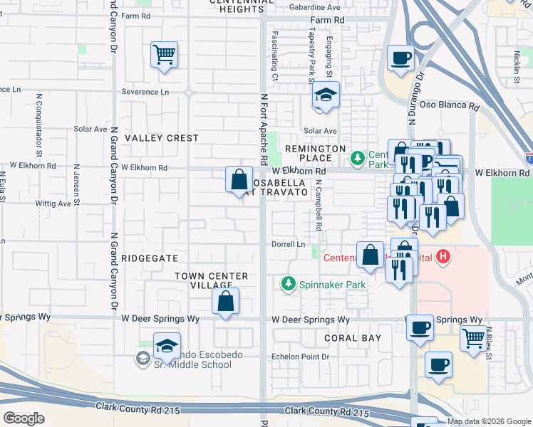 map of restaurants, bars, coffee shops, grocery stores, and more near 9149 Fish Tail Avenue in Las Vegas
