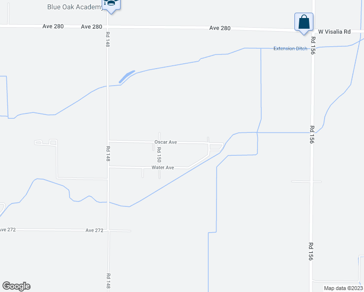 map of restaurants, bars, coffee shops, grocery stores, and more near 15089 Oscar Avenue in Visalia