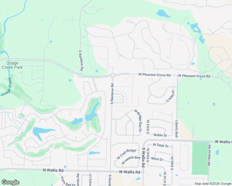 map of restaurants, bars, coffee shops, grocery stores, and more near 6515 Pleasant Way in Rogers