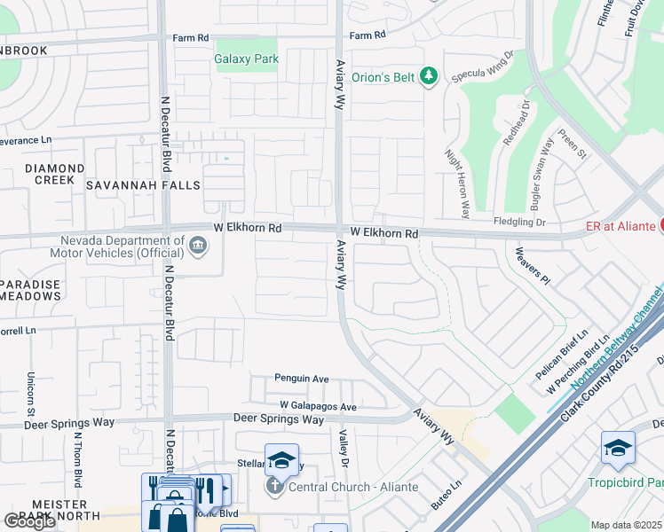 map of restaurants, bars, coffee shops, grocery stores, and more near 7124 Sayonara Vista Street in North Las Vegas