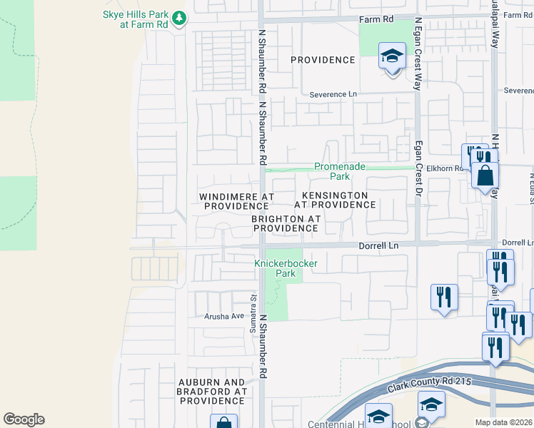 map of restaurants, bars, coffee shops, grocery stores, and more near 10650 Ostend Avenue in Las Vegas