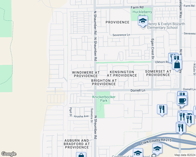 map of restaurants, bars, coffee shops, grocery stores, and more near 10646 Ostend Avenue in Las Vegas
