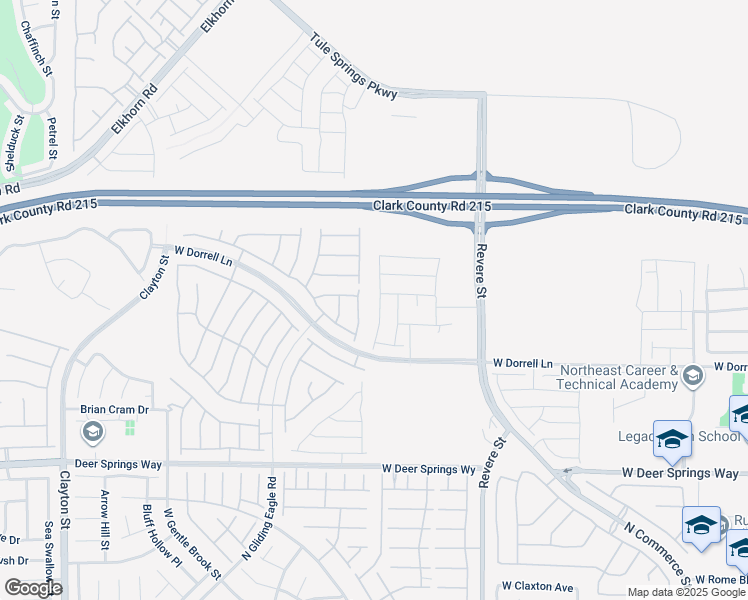 map of restaurants, bars, coffee shops, grocery stores, and more near 7111 Stockton Dunes Street in North Las Vegas