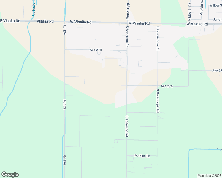 map of restaurants, bars, coffee shops, grocery stores, and more near 605 South Anderson Road in Exeter