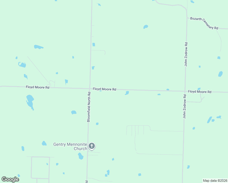map of restaurants, bars, coffee shops, grocery stores, and more near 22443 Floyd Moore Road in Gentry