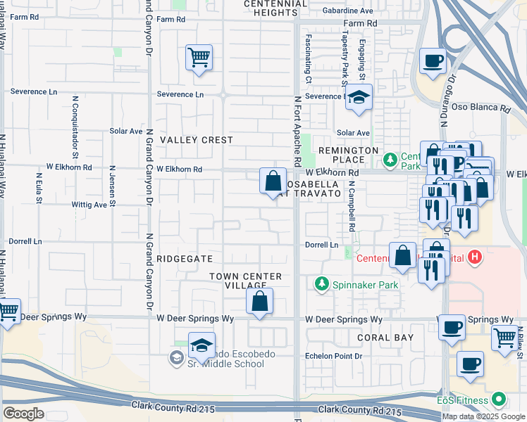 map of restaurants, bars, coffee shops, grocery stores, and more near 9247 Wittig Avenue in Las Vegas