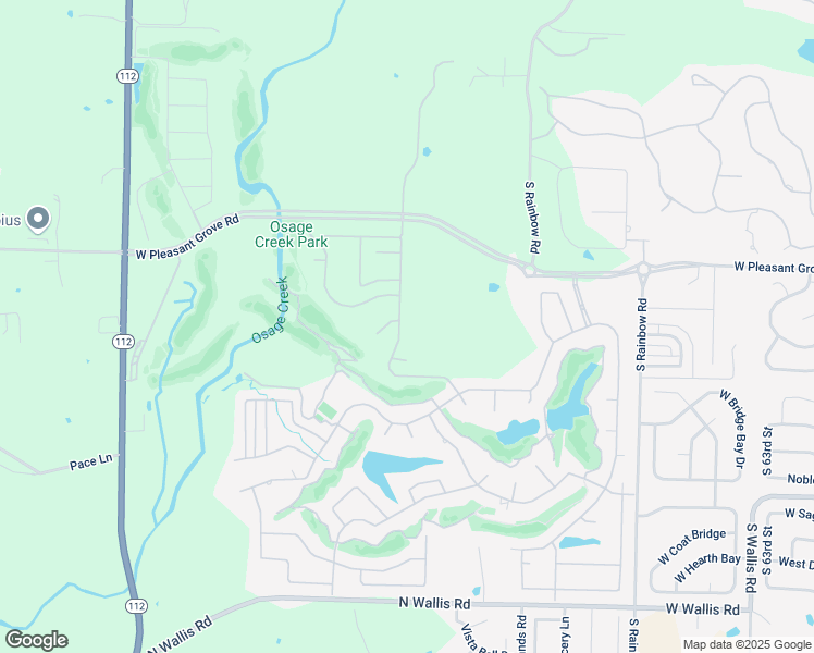 map of restaurants, bars, coffee shops, grocery stores, and more near 7103 West Hillcrest Court in Rogers