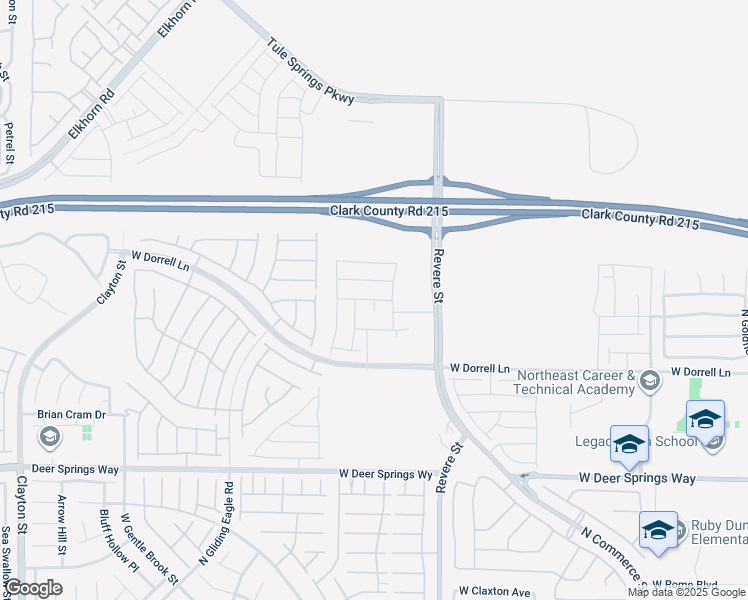 map of restaurants, bars, coffee shops, grocery stores, and more near Miller Forest Avenue in North Las Vegas