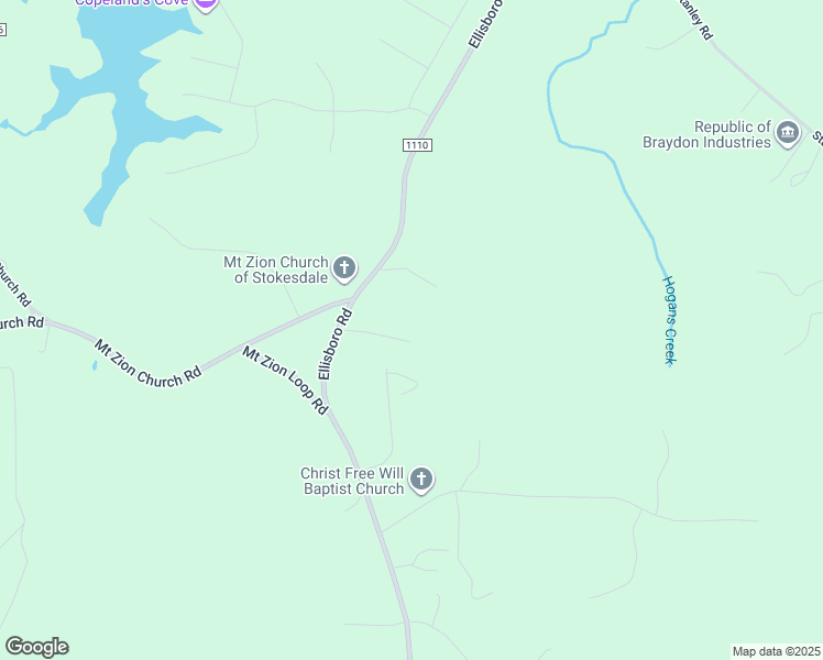 map of restaurants, bars, coffee shops, grocery stores, and more near 185 Woodford Lane in Stokesdale
