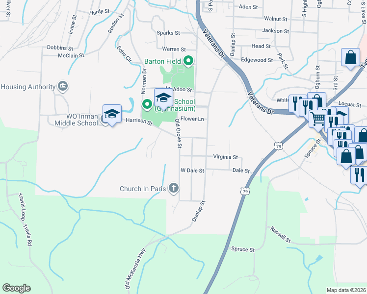map of restaurants, bars, coffee shops, grocery stores, and more near 1016 Brown Street in Paris