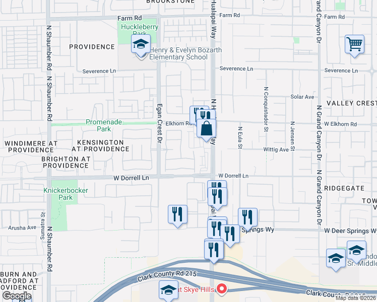 map of restaurants, bars, coffee shops, grocery stores, and more near 10213 Timber Line Peak Avenue in Las Vegas