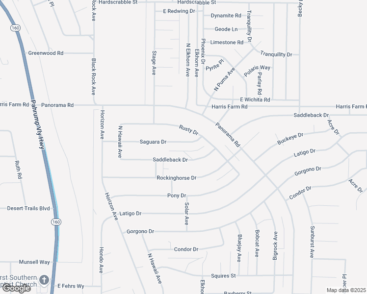 map of restaurants, bars, coffee shops, grocery stores, and more near 1451 East Saguaro Drive in Pahrump