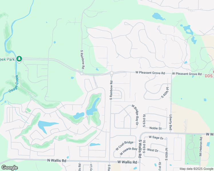 map of restaurants, bars, coffee shops, grocery stores, and more near 6621 West Valley View Road in Rogers