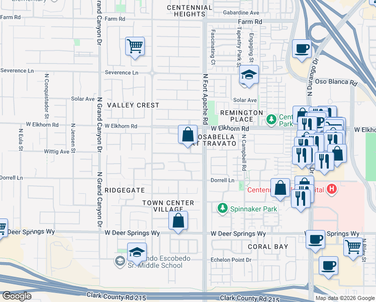 map of restaurants, bars, coffee shops, grocery stores, and more near 9230 Wittig Avenue in Las Vegas